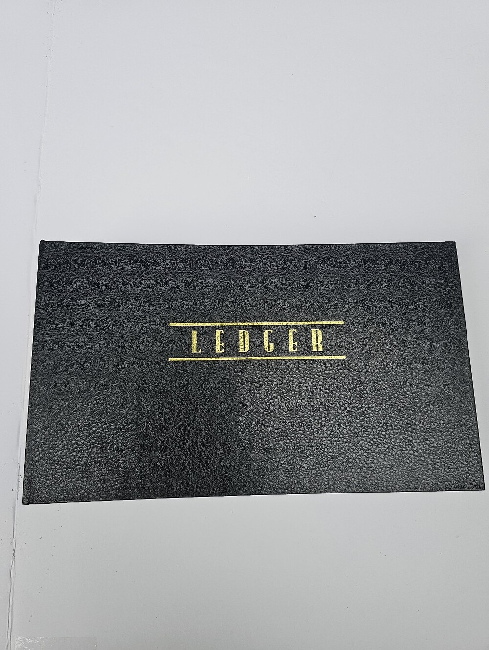 Vintage Black Accounting Ledger NOS A-Z Tabs Hardcover Oldschool Office Retro